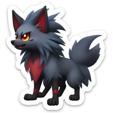 Cool Edgy Zorua-Zoroark-Mightyena sticker