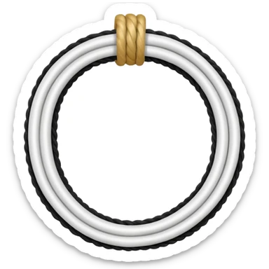 straight white rope sticker