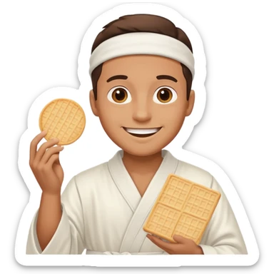 Wafer delivering man sticker