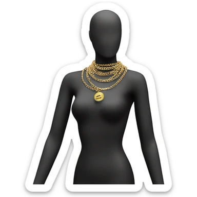 Mannequin with necklace  sticker