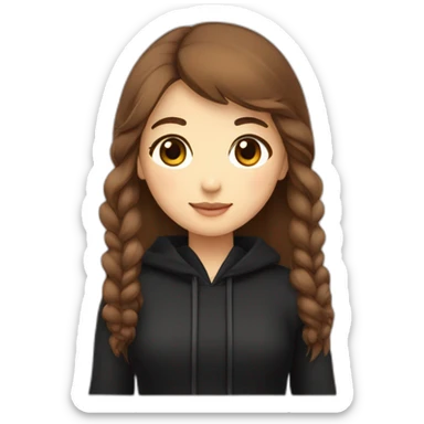 cute-asian-girl-with-brown-hair-with-black-clothes-holding-an-alpaca  Download emoji sticker
