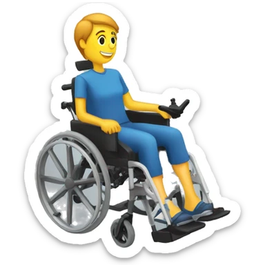 Une personne en fauteuil roulant  sticker