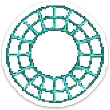 network in a circular form sticker