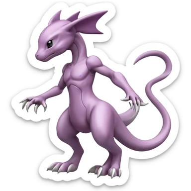 Cool Edgy Shiny Legendary Mewtwo-Digimon-Palkia-hybrid full body sticker