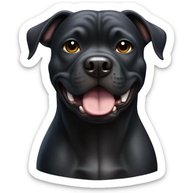 black staffie dog sticker