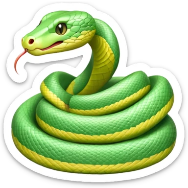 Pastel green snake like this but in pastel green 🐍 sticker