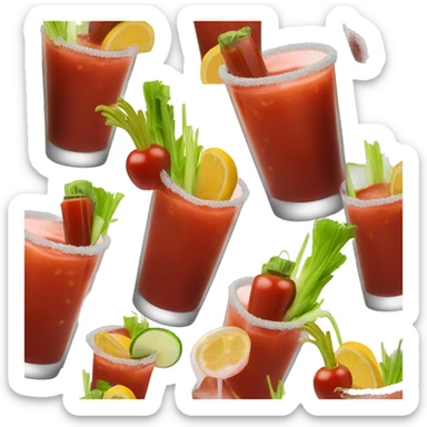 Bloody mary cocktail sticker