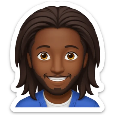 Omarion with long dark brown hair sticker