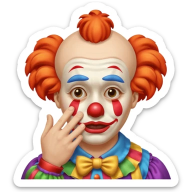 clown facepalm emoji sticker