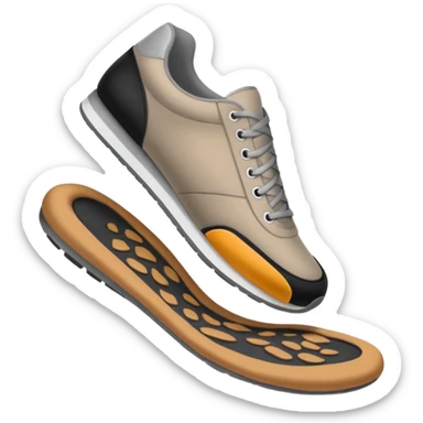  a human foot wearing a sneaker, fully visible, stepping firmly on the ground, leaving a clear shoe print under the sole. Rounded, glossy, smooth, soft shadows, white background.



 sticker