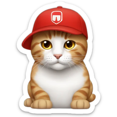 Cat wars red cap sticker