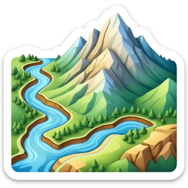 Map for hiking sticker