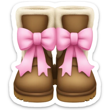 Uggs with pink bows in back sticker