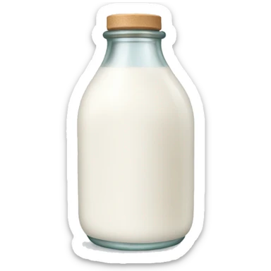 a little milk in a bottle sticker