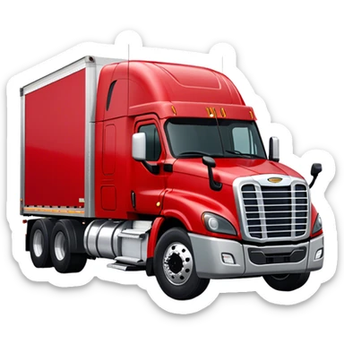 Cattle Truck - Freightliner Cascadia (Model Year: 2021) (Iconic colour: Red) sticker