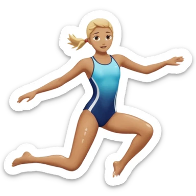 Artistic swimming with the legs out of the water sticker