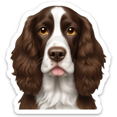 All brown English Springer spaniel sticker