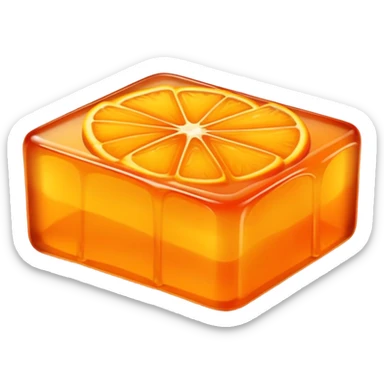 orange jello slice sticker