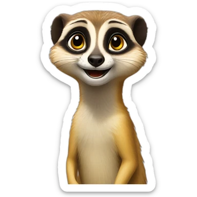 A meercat a sign that has “Happy Birthday Priya” sticker