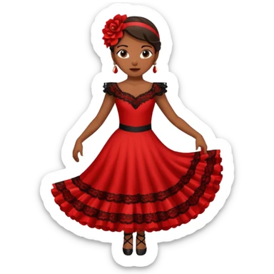 Flamenco dancer sticker