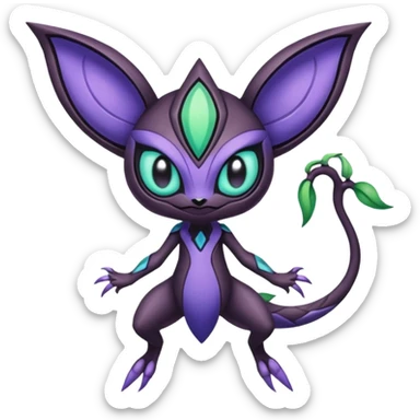 Colorful Exotic Meloetta-Sableye-Virizion-Venom-Stitch-Fakémon-creature-hybrid sticker