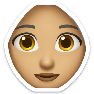 mujer pelo castaño hasta los hombros con anteojos cuadrados y ojos castaños sticker