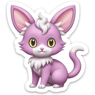  Fey Toony Espurr-Minccino-Skitty-Delcatty-Sprigatito-Purrloin-fusion-hybrid sticker