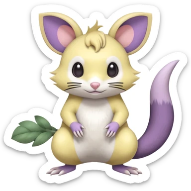 Rattata-Emolga-Pachirisu-Cacomistl-Fakemon-hybrid-creature (full body) sticker