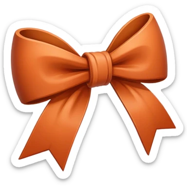 Terracotta bow sticker