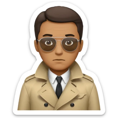 Sunglasses-wearing detective sticker