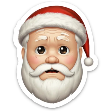Santa claus distressed and crying sticker