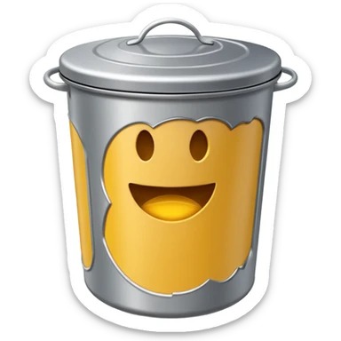 Trash can lid with no trash can sticker