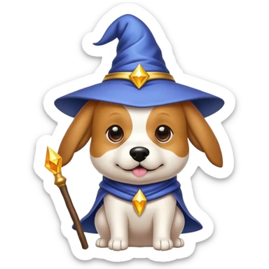 Wizard dog sticker