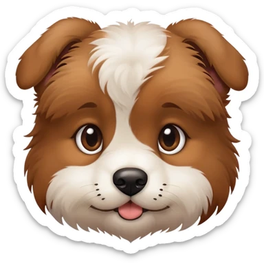 Puppy giving side eye sticker