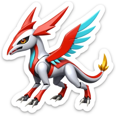 Meloetta-Latias-Wargreymon-Protogen-Pokémon-Digimon-Fakémon-fusion-hybrid-creature sticker