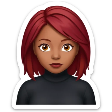 LaTavia Robeson with dark red hair sticker