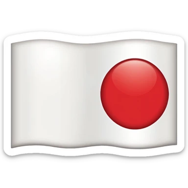 Japan flag thick white border  sticker