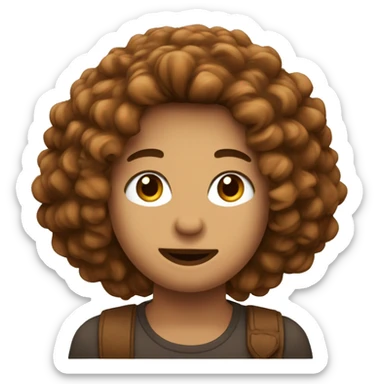 un mec avec les cheuveux frissé et la peaux marron sticker