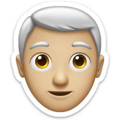 Person with one eye looking left and the other eye looking right sticker