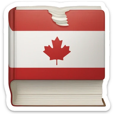 canada flag book sticker