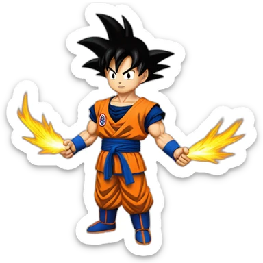 Goku fait un doigt d'honneur sticker