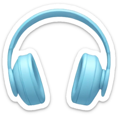 pastel blue headphones with bows sticker