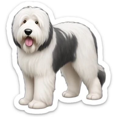 Dog old english sheepdog full-height sticker