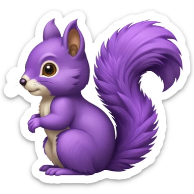 purple squirrel sticker