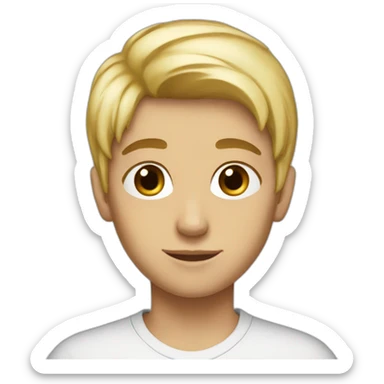 tall skinny blonde lebanese kid with brown eyes sticker
