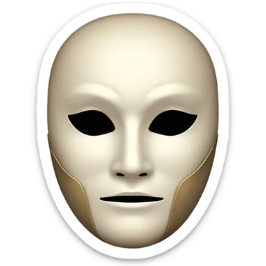 Vessel from Sleep Token, masked figure, mysterious, shadowy, enigmatic, stylized as an emoji sticker