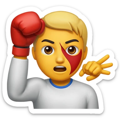 Getting Punched in the face sticker