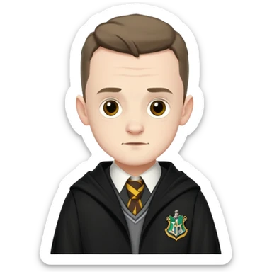 Josh Herdman is Gregory Goyle in harry potter, wear hogwarts uniform sticker