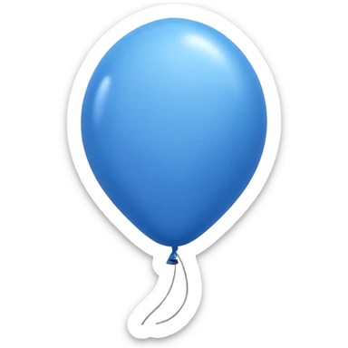 balão azul sticker
