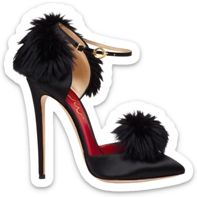 Agent Provocateur Charlotte Olympia ‘Elice’ Silk Satin Marabou sticker